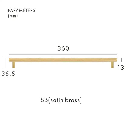 VORTICE Solid Brass Knurled Kitchen & Cabinet Handle