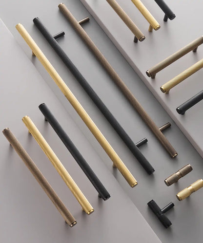 VORTICE Solid Brass Knurled Kitchen & Cabinet Handle